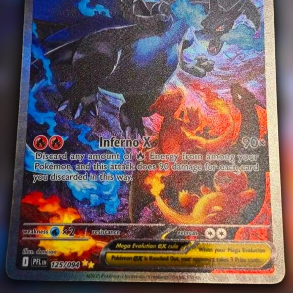{MAKE OFFER} | Pokémon Phantasmal Flames ENGLISH Mega Charizard ex SIR 125/94 NM - Picture 4 of 4